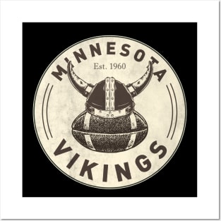 Vintage Minnesota Vikings by Buck Tee Originals Posters and Art